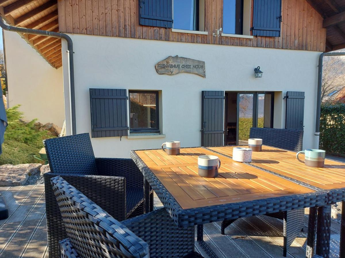Entre Lac Et Montagne, Chaleureuse Maison 3 Pieces Avec Tres Belle Vue Lac D'Annecy. Terrasse, Jardin, Parking, Cheminee, Barbecue …. Saint-Jorioz Dış mekan fotoğraf